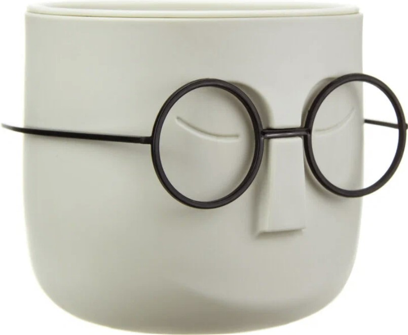 Кашпо СТИВ D115мм со вставкой (белый) IDEA