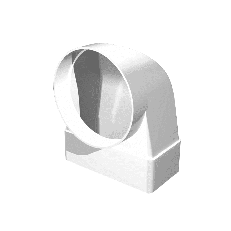 Колено соединительное канал в канал 60х204мм / d100мм эра 620ск10кп