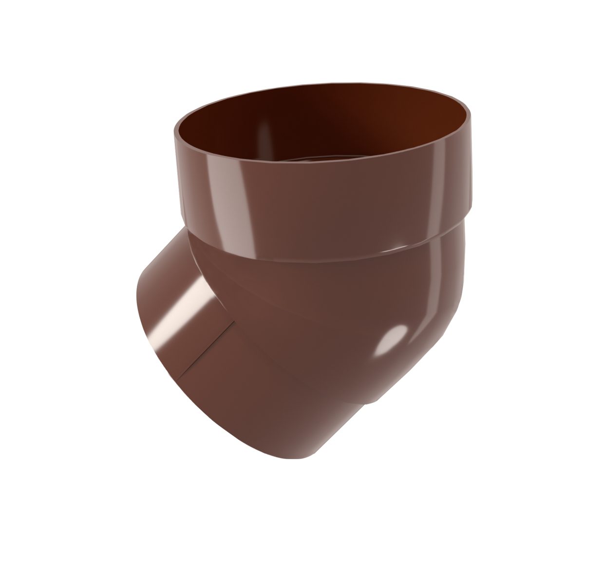 Колено трубы 45 град. ПВХ Grand Line стандарт шоколадное