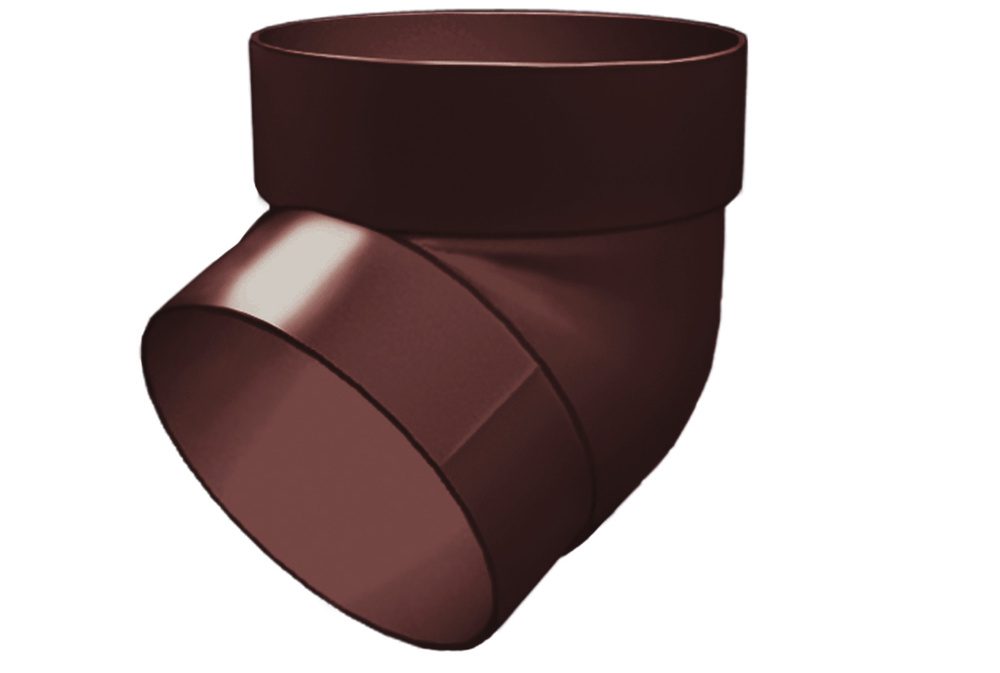 Колено трубы 67 град. ПВХ GL шоколадное
