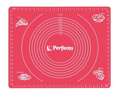 Коврик для теста с мерными делениями, силиконовый, 50х40 см, серия FRUIT DOVE, PERFECTO LINEA