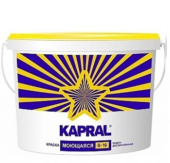 Краска ВД «Капрал В-16» ведро 3,75 кг.