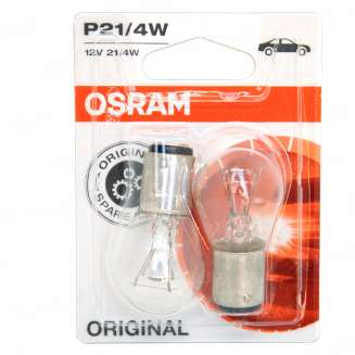 Лампа автомобильная 7225-02B (P21/4W) 21/4W 12VBAZ15D 10XBLI2DK BR OSRAM