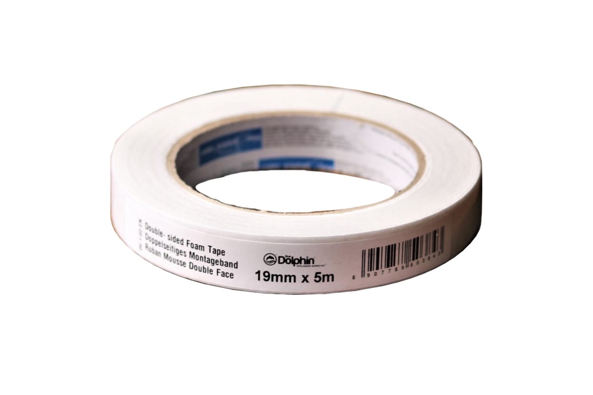 Лента двухсторонняя монтажная на вспененной основе 19mm x 1,5m 06-1-01-EN