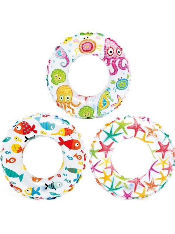 Надувной круг для плавания Lively Print, 51 см, INTEX