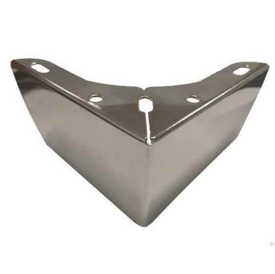 Опора меб. угловая H100, хром