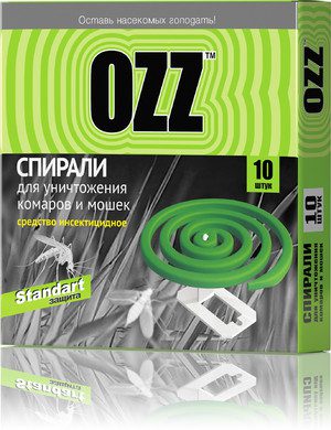 OZZ Антикомариные спирали, 10 шт