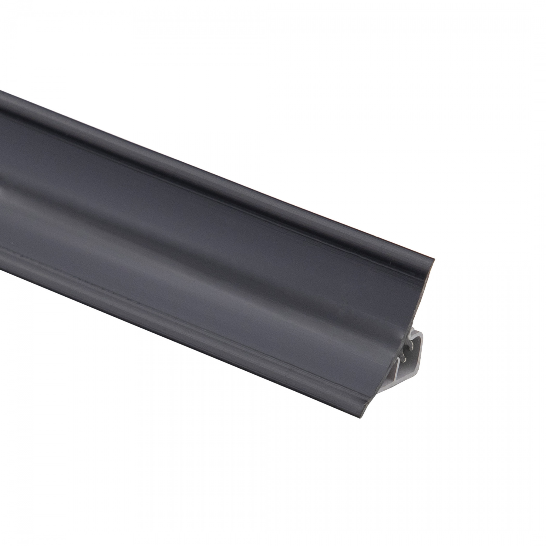 Плинтус к столешнику ПВХ (LP), чёрный глянец (117), (1уп=24шт), РП