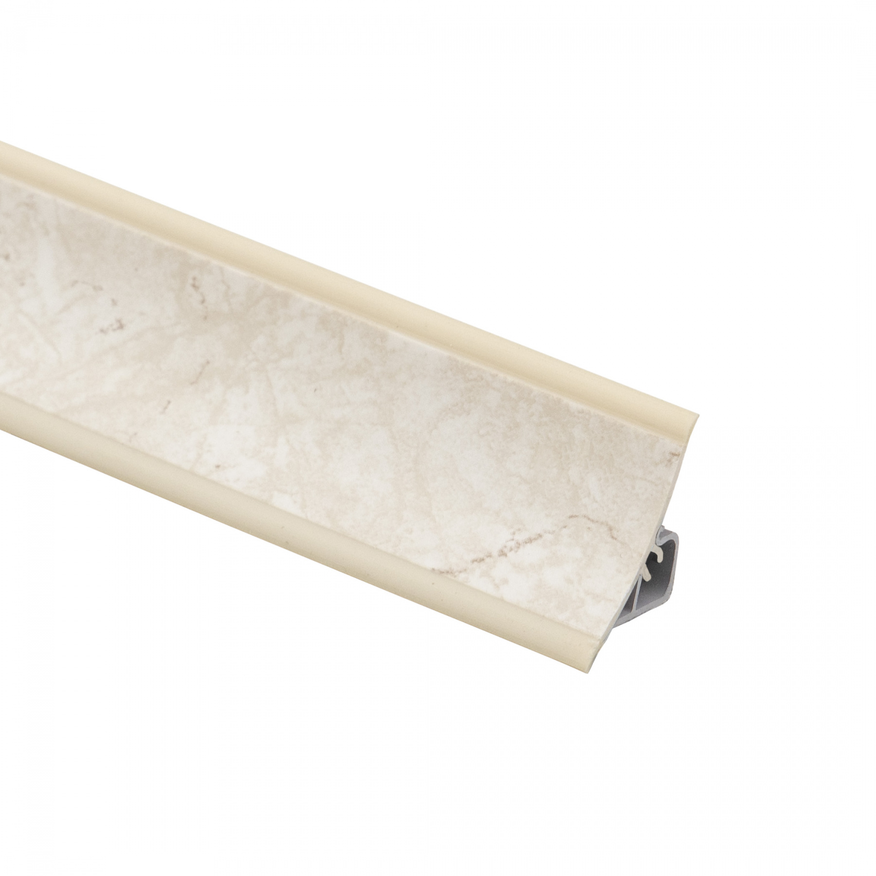 Плинтус к столешнику ПВХ (LP), мрамор светлый (104), (1уп=24шт), РП