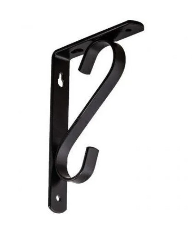 Полкодержатель SONATA 140х95х20х3, черный