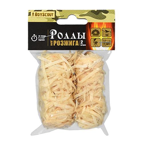 Роллы для розжига мангалов, барбекю, каминов и печей 2 шт. в уп. /50 BOYSCOUT 61138