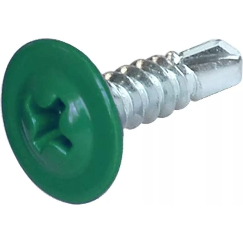 с прессшайбой, цинк, со сверлом, RAL 6002