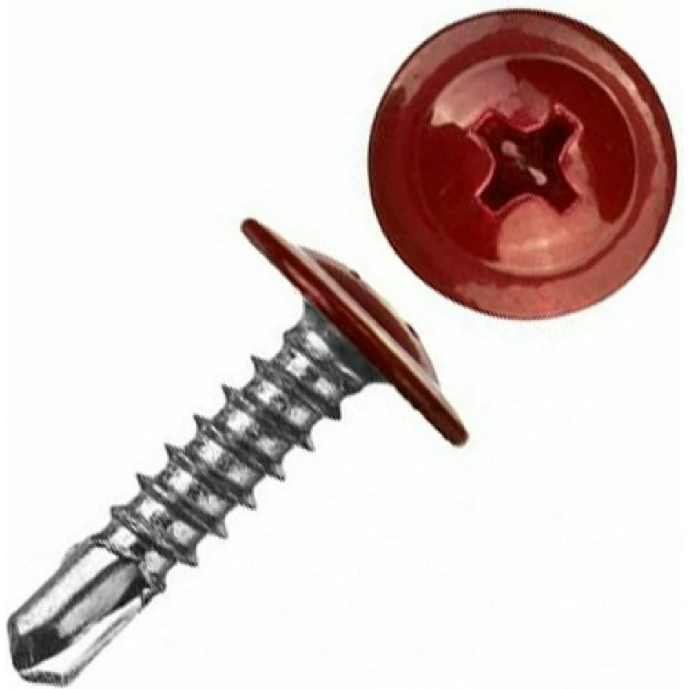 с прессшайбой, со сверлом, RAL 3011