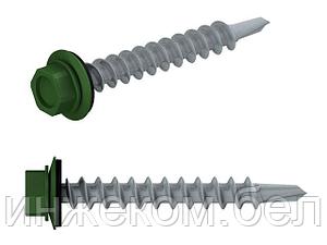 Саморез кровельный 5.5х19 мм цинк, шайба с прокл., PT3, RAL 8017 (300 шт в карт. уп.) STARFIX