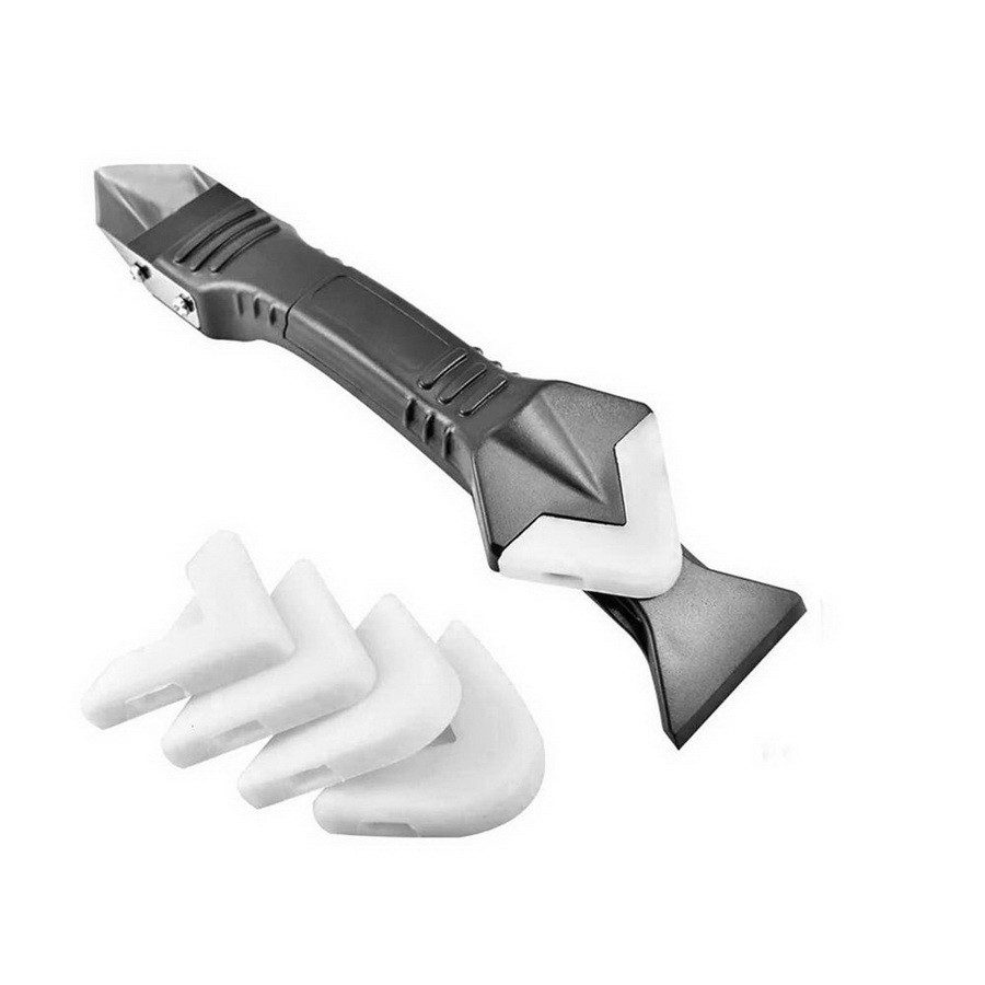 Шпатель-скребок 3 в 1 для удаления/выравнивания герметика, 5 насадок (Remocolor)