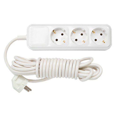 Удлинитель бытовой 10м (3 роз., 3.7кВт, с/з, ПВС 3х1,5) BYLECTRICA