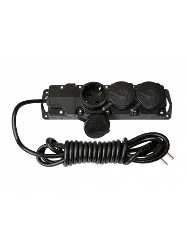 Удлинитель-шнур 3,5м брызгозащищенный (3 роз., 3.7кВ ПВС 3х1,5) Bylectrica