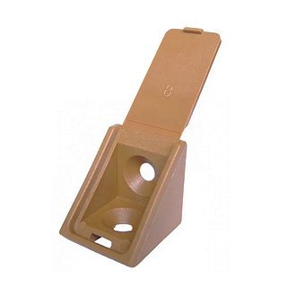 Уголок монтажный одинарный с крышкой совместно -08- (орех) (1уп. 20шт.)