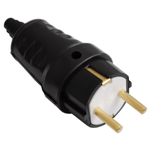 Вилка электрическая прямая с заземлением 16 А 250 В BYLECTRICA