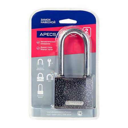 Замок висячий Apecs PD-01-63-L