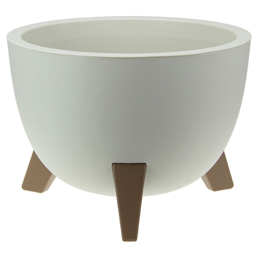 Кашпо ФЛОРИАН D350мм 12л (белый ротанг) IDEA