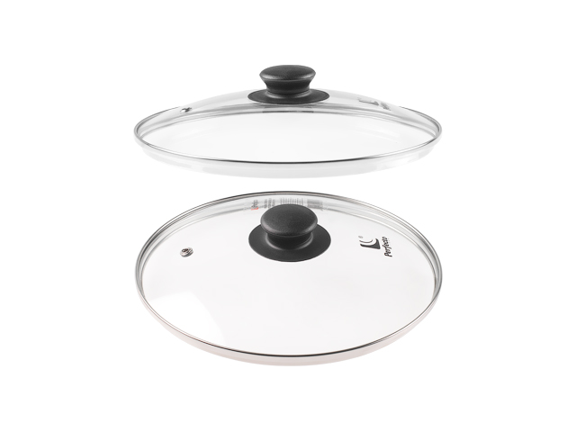 Крышка стеклянная, 240 мм, с металлическим ободом, круглая, PERFECTO LINEA