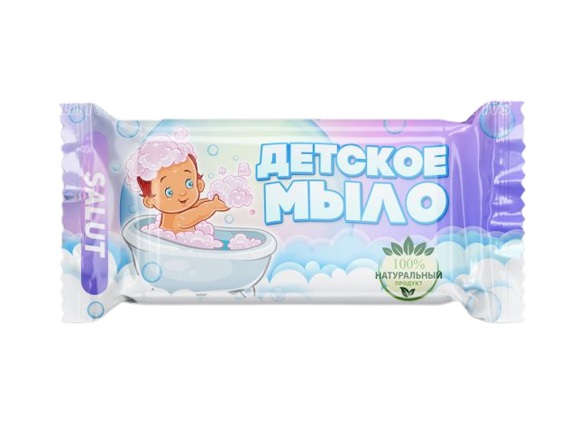 Мыло туалетное ДЕТСКОЕ 100 г, в цв. обертке