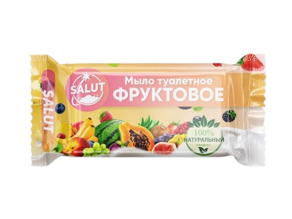 Мыло туалетное ФРУКТОВОЕ 100 г, в цв. обертке