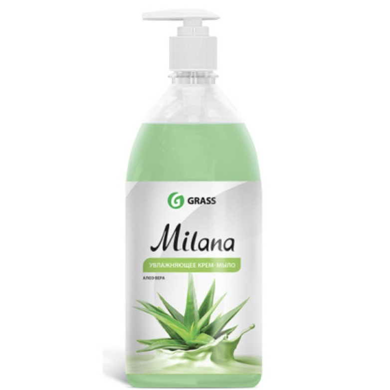 Мыло жидкое для рук GraSS Milana (алоэ вера) 1л 126601
