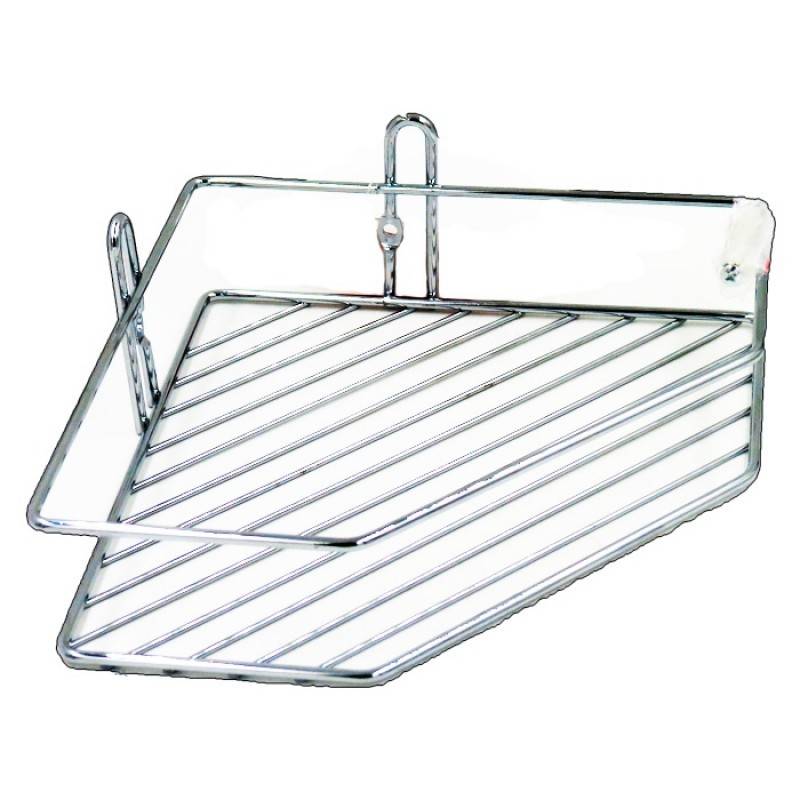 Полка комбинированная одноярусная из стали с хромовым покрытием Арт.C51411