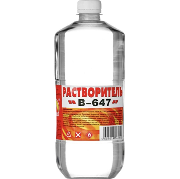 Растворитель В-647 Вершина, пэт т, 0,8кг 1л