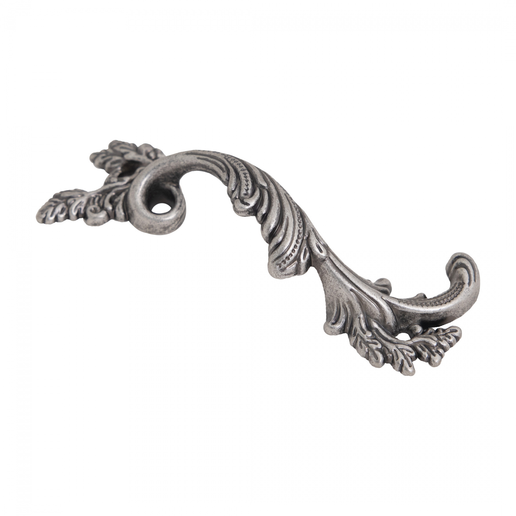 Ручка меб. NATURA- 96мм,античное серебро, правая, AKS