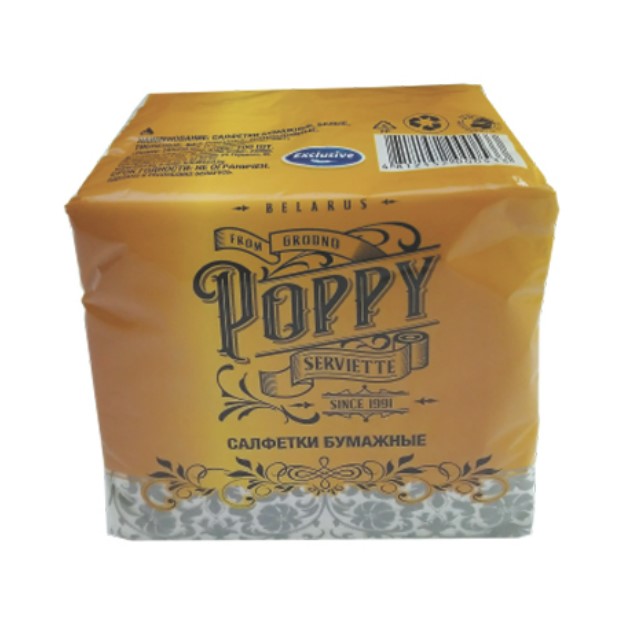 Салфетка POPPY 240х230 без рис. 100лист. белая