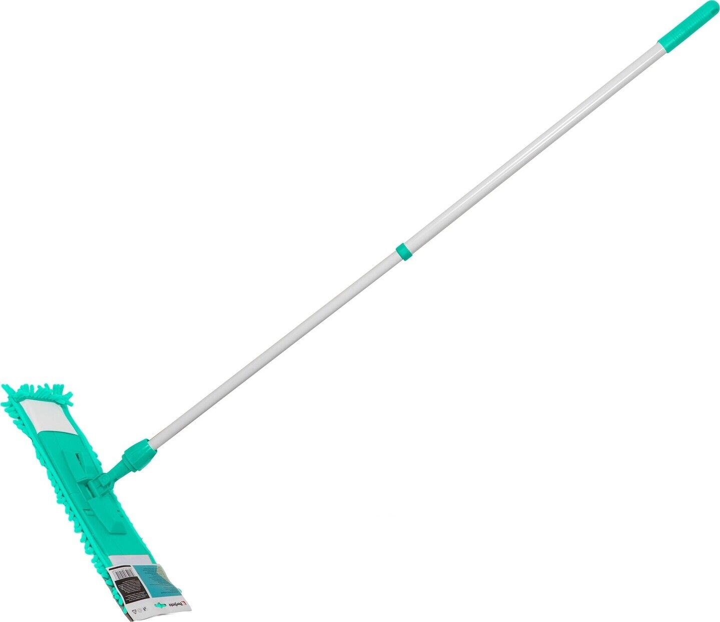 Швабра для пола PERFECTO LINEA с насадкой из шенилла бирюзовая (43-400122)