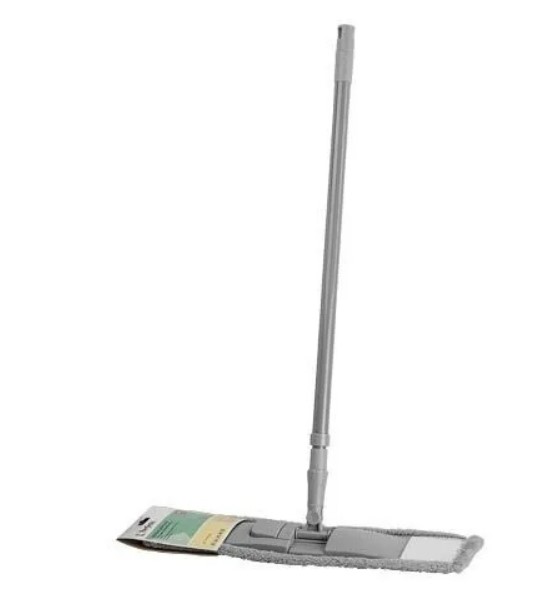 Швабра для пола с насадкой из микрофибры Solid, серая, PERFECTO LINEA