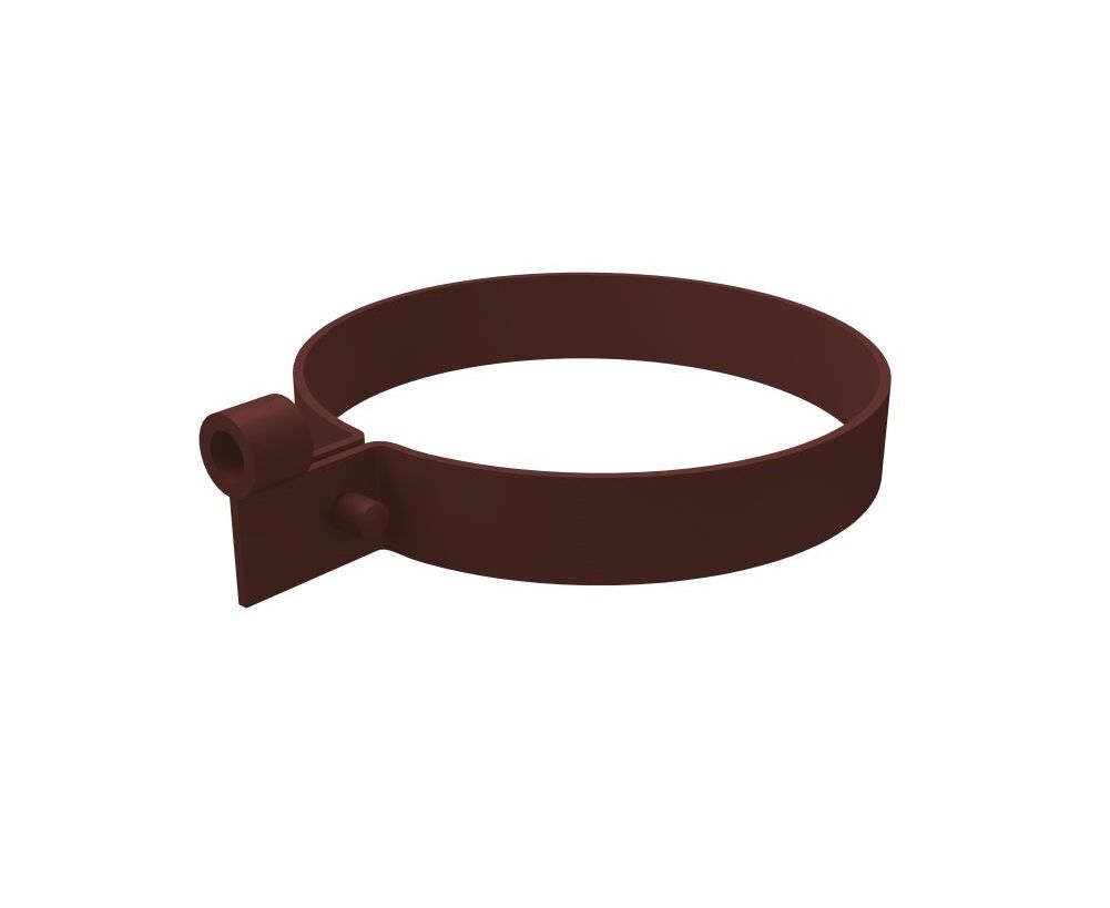 Хомут трубы ПВХ Grand Line Premium шоколадный (RAL 8017) (инд. упак.)