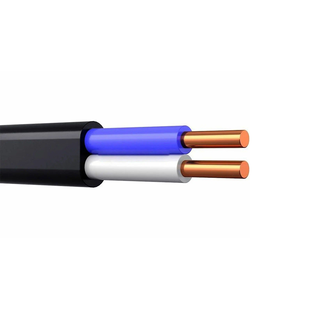 Кабель ВВГнг(А)-LS-П, 2х6,0 ок (N) - 0,66, код ОКРБ 27.32.13