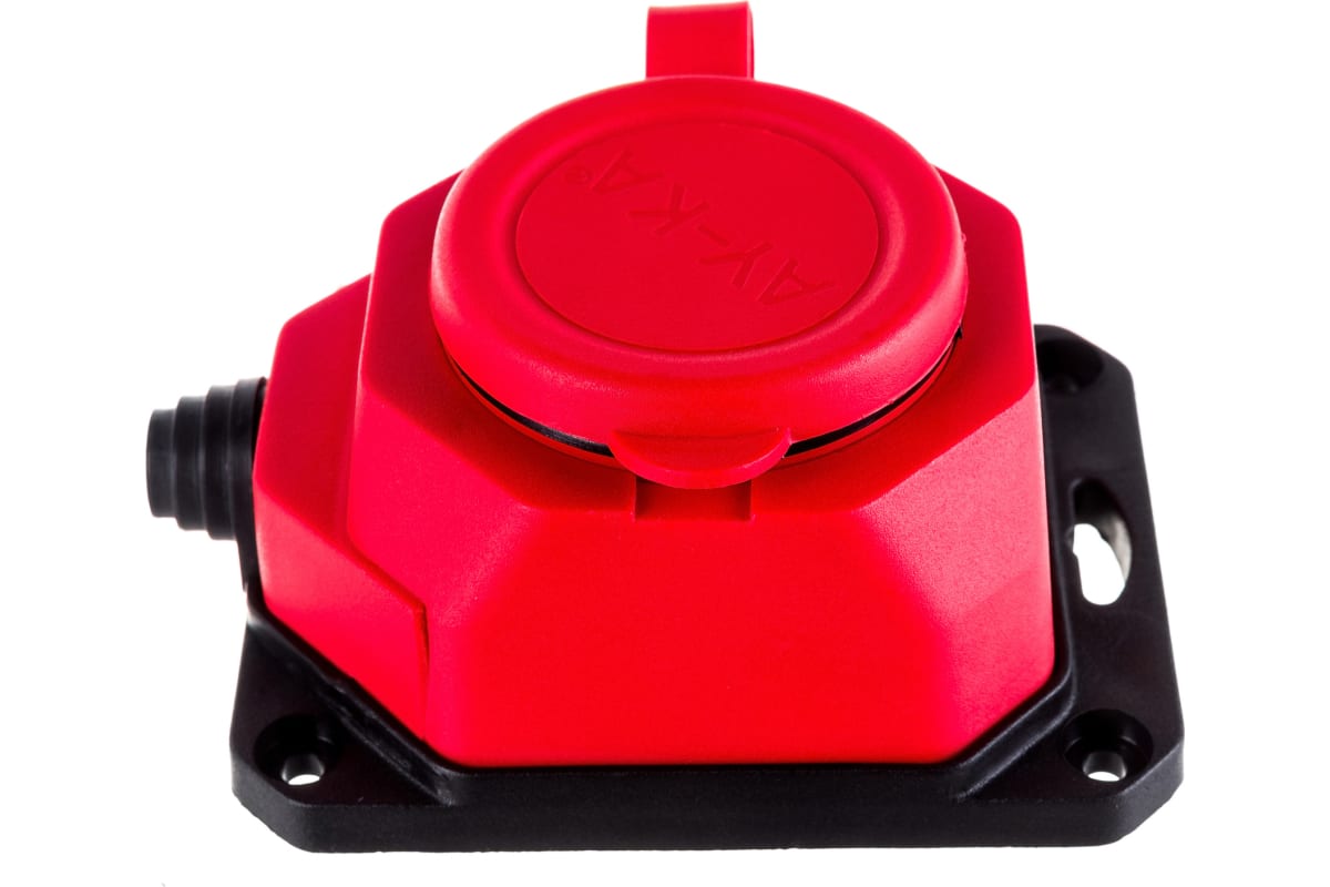 Колодка ОУ AY-KA 1-ая каучук сз 16A IP44 красная 5510001