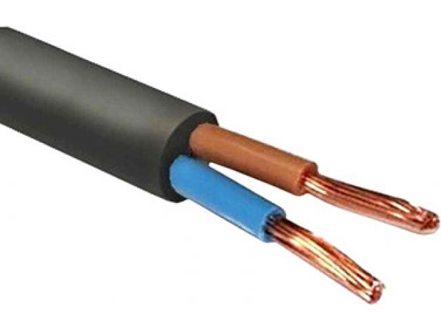 Провод ПВС 2х1,5 черный (метры)