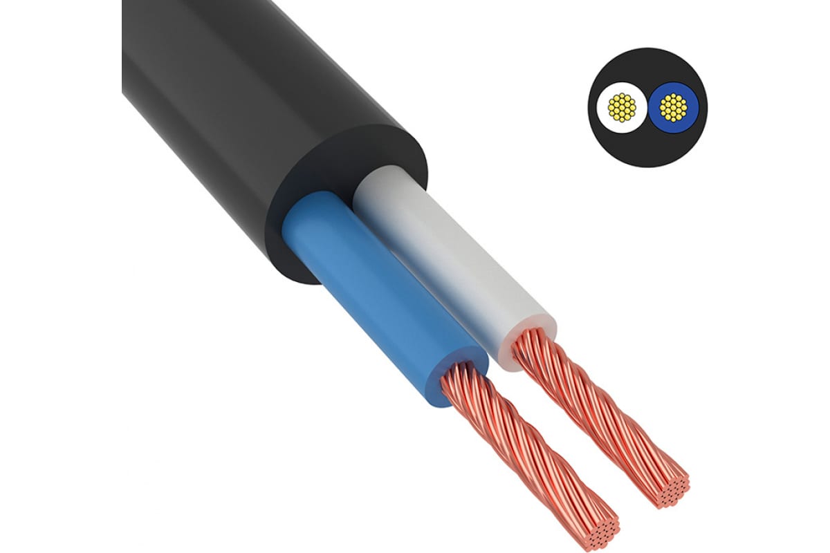 Провод ПВС 2х2,5 (бухта 100м) Ч