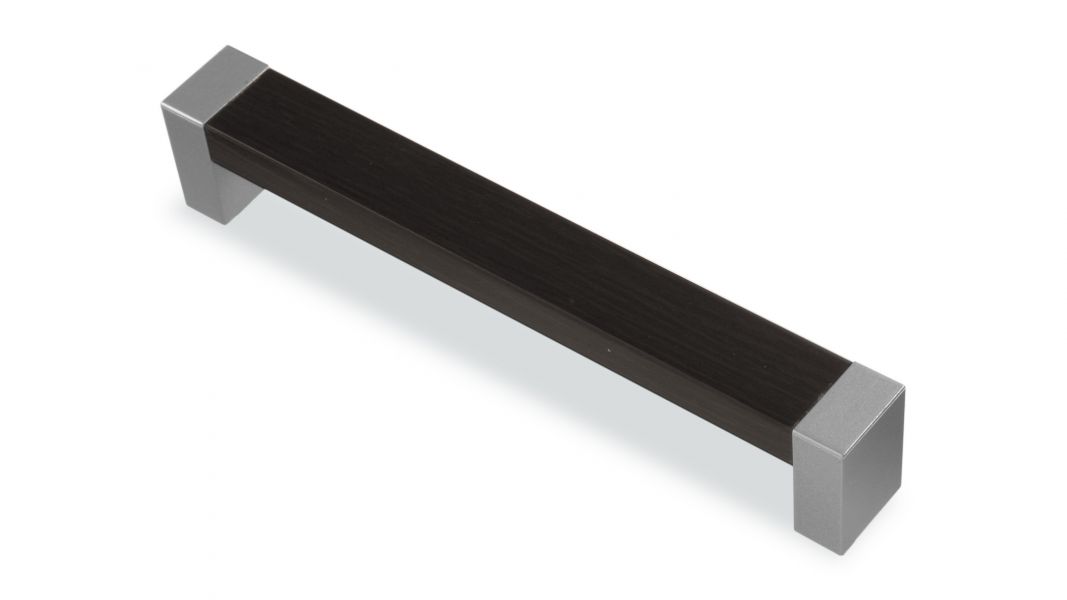 Ручка пластик. PS18 C18-128 металлик+венге