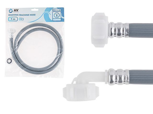 Шланг заливной для стиральной машины 1.0 м, ПВХ AV Engineering