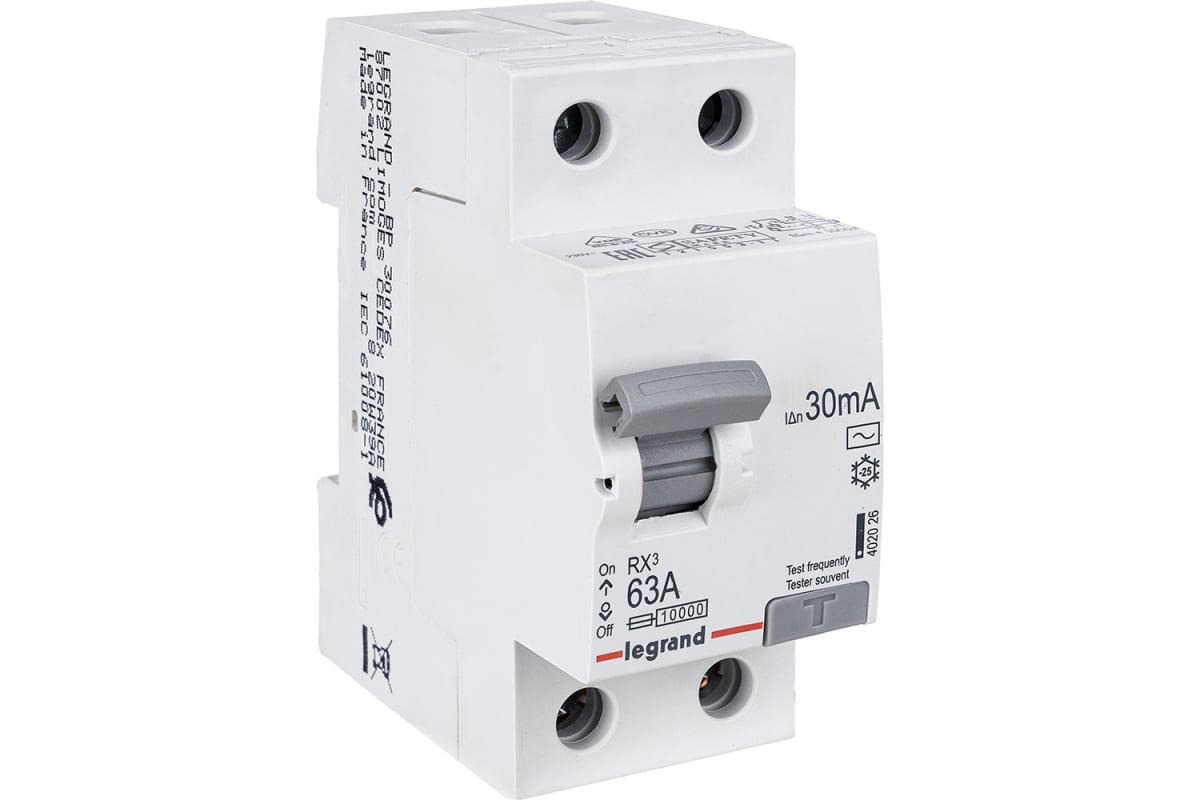УЗО ВДТ 30MA RX3 63A 2П AC (402026)