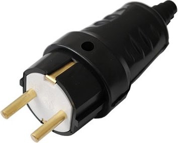 Вилка электрическая прямая с заземлением 16 А 250 В BYLECTRICA