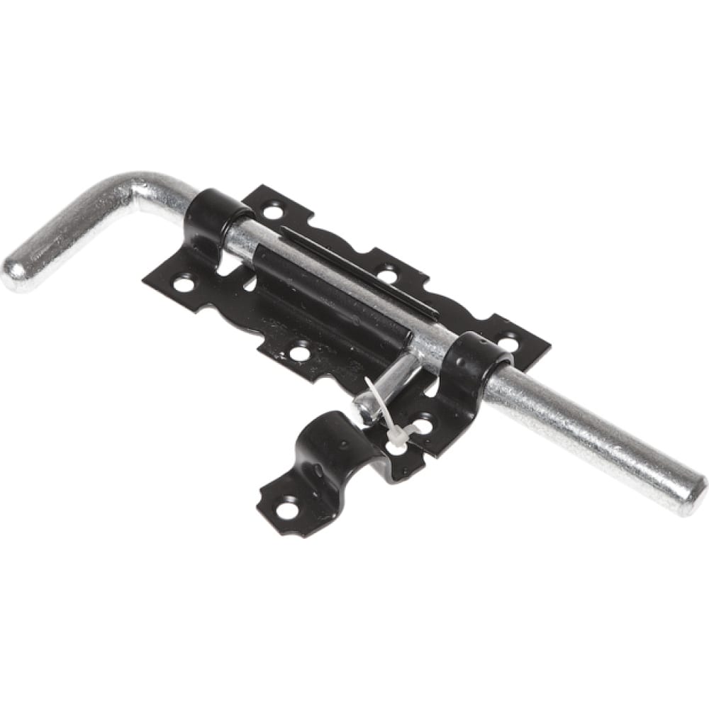 Задвижка дверная 110 мм Г-обр, черн.мат. STARFIX