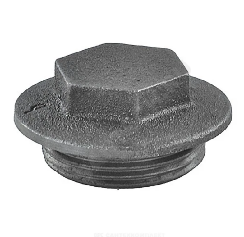 Заглушка (пробка) глухая левая резьба для чугунных радиаторов