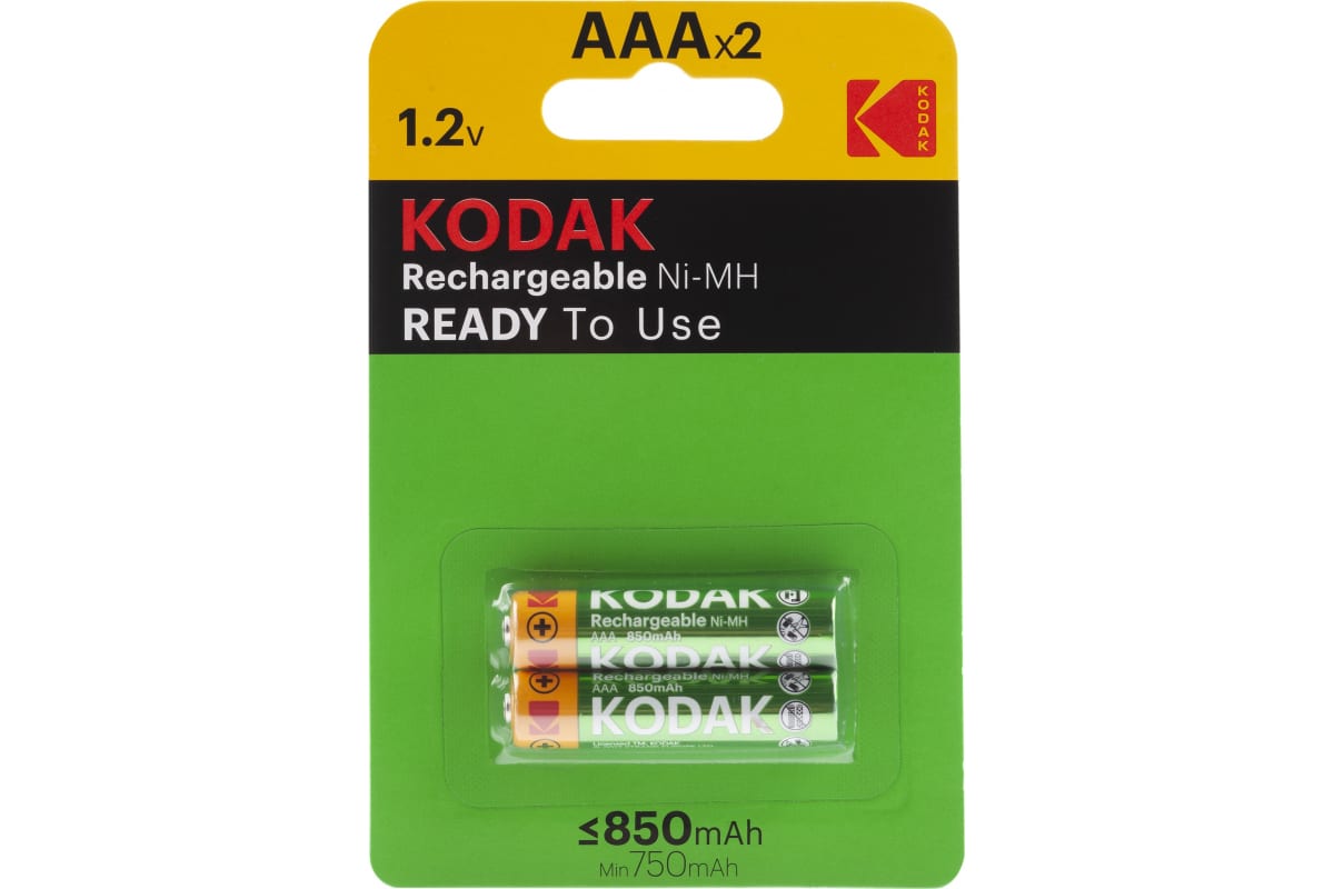 Kodak HR03-2BL 850mАh Pre-Charged K3AHRP-2 850mАh Аккумулятор