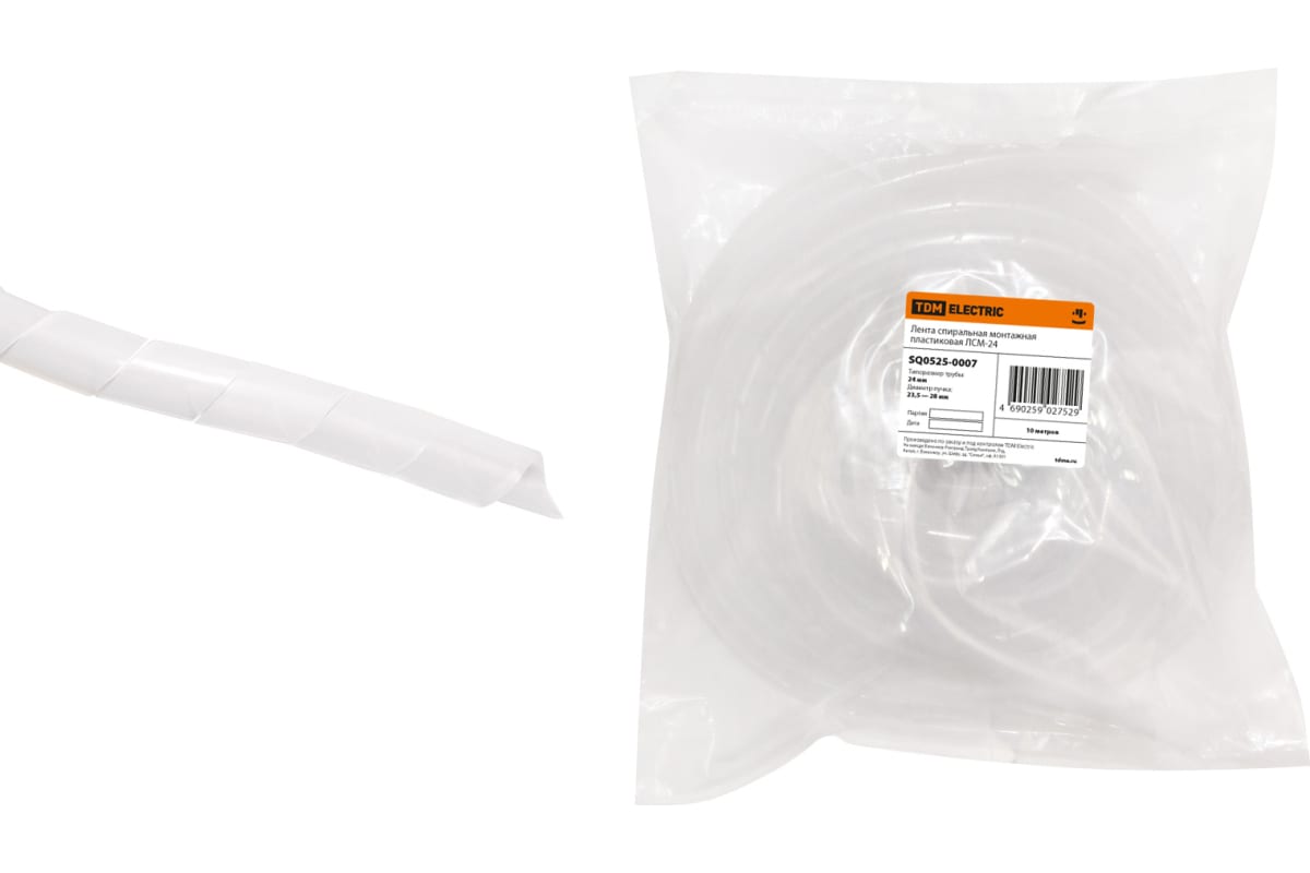 Лента спиральная монтажная пластиковая TDM ЛСМ-24