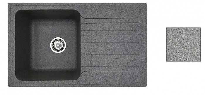 Мойка кухонная из искусственного камня ART серый 770х475 мм, AV Engineering
