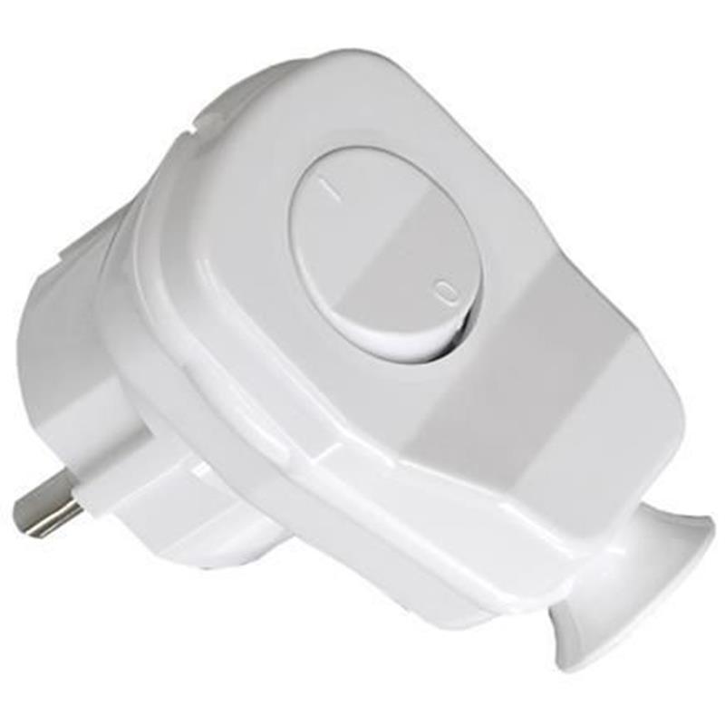 Вилка с кнопкой для выталкивания 2P+E 16A, 250V, белый